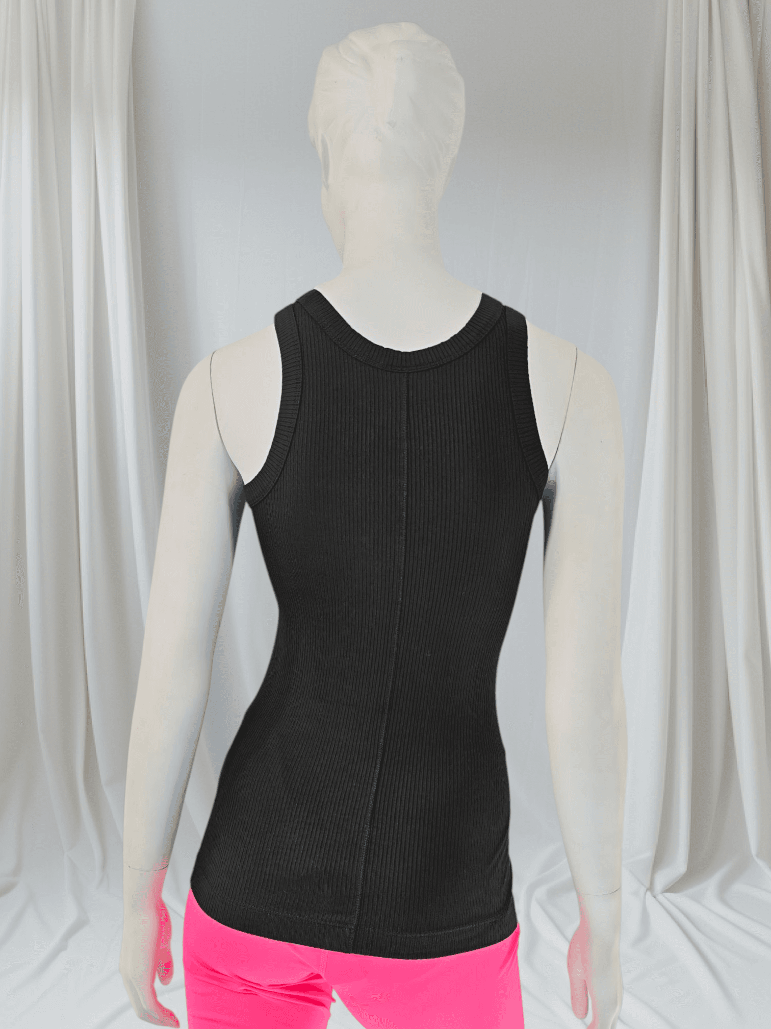 Calvin Klein – Débardeur côtelé noir en modal